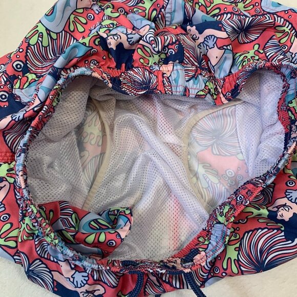 Vineyard Vines mermaid‎ ocean print elastic waist drawstring lined swim trunks - Picture 5 of 10